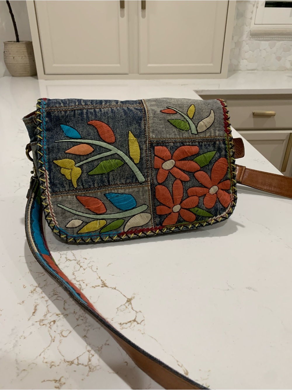 Patricia Nash Denim Floral - Multicolor
embroidered Crossbody Bag - Picture 3 of 13